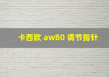 卡西欧 aw80 调节指针